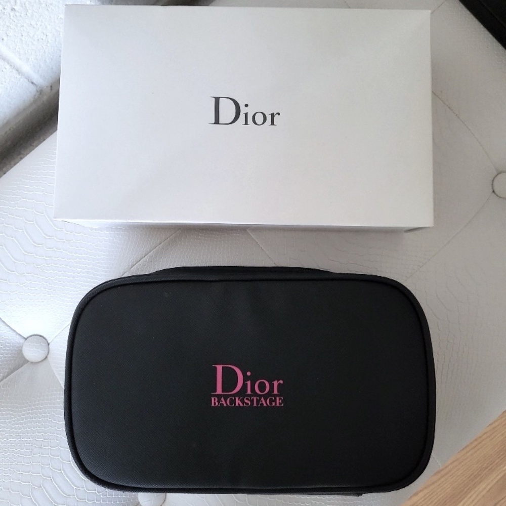 Dior Backstage Black Make-up  Zipper Pouch